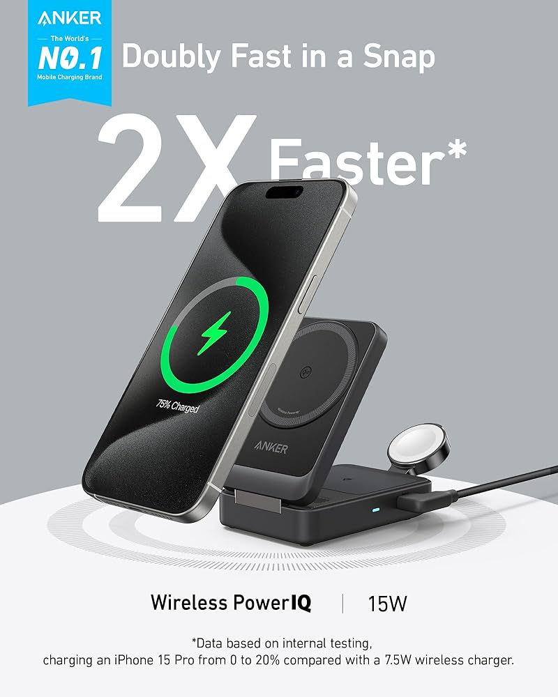 スマホアクセサリー Anker633 Magnetic Wireless Charger MagGo Anker 633 Magnetic Battery (MagGo) | マグネット式ワイヤレス