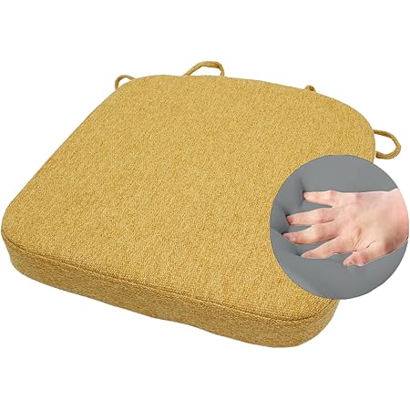 Amazon.com: ZYHOONE Memory Foam Seat Cushion with Ties for Dining Room - Thick and Comfortable ...