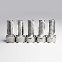 Vista 3 de SUNXULIMI M4 x 6mm Tornillos de cabeza hexagonal con casquillo de acero inoxidable 304, pernos métricos de máquina con rosca hexagonal