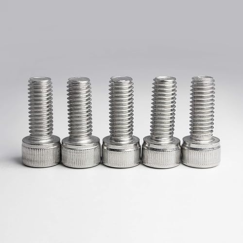 Miniatura 4 de SUNXULIMI M4 x 6mm Tornillos de cabeza hexagonal con casquillo de acero inoxidable 304, pernos métricos de máquina con rosca hexagonal,