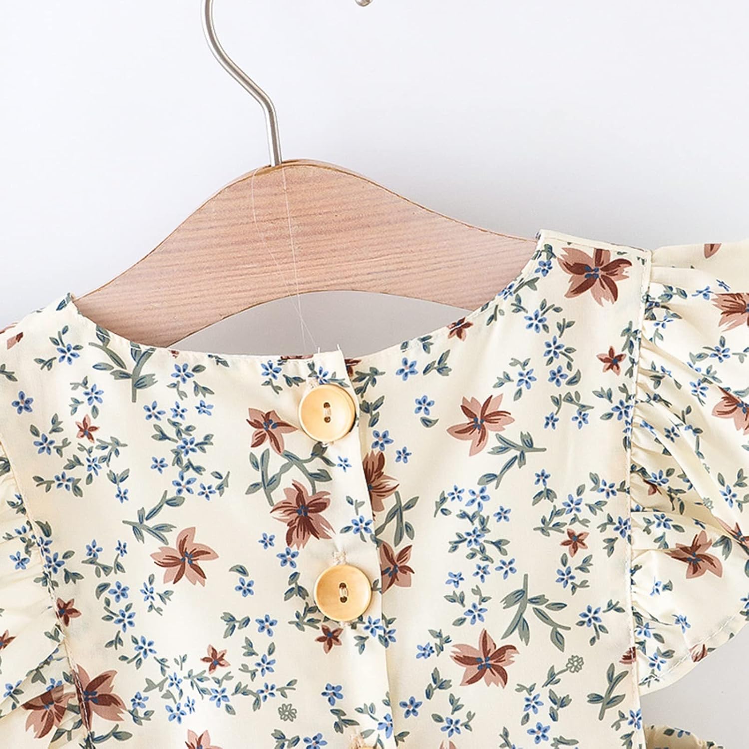 Colorful Childhood Baby Girls Dress Toddler Girls Flare Lace Trim Princess Party Dress 3-4T Floral image 7 of 9 B08QHVVJFN