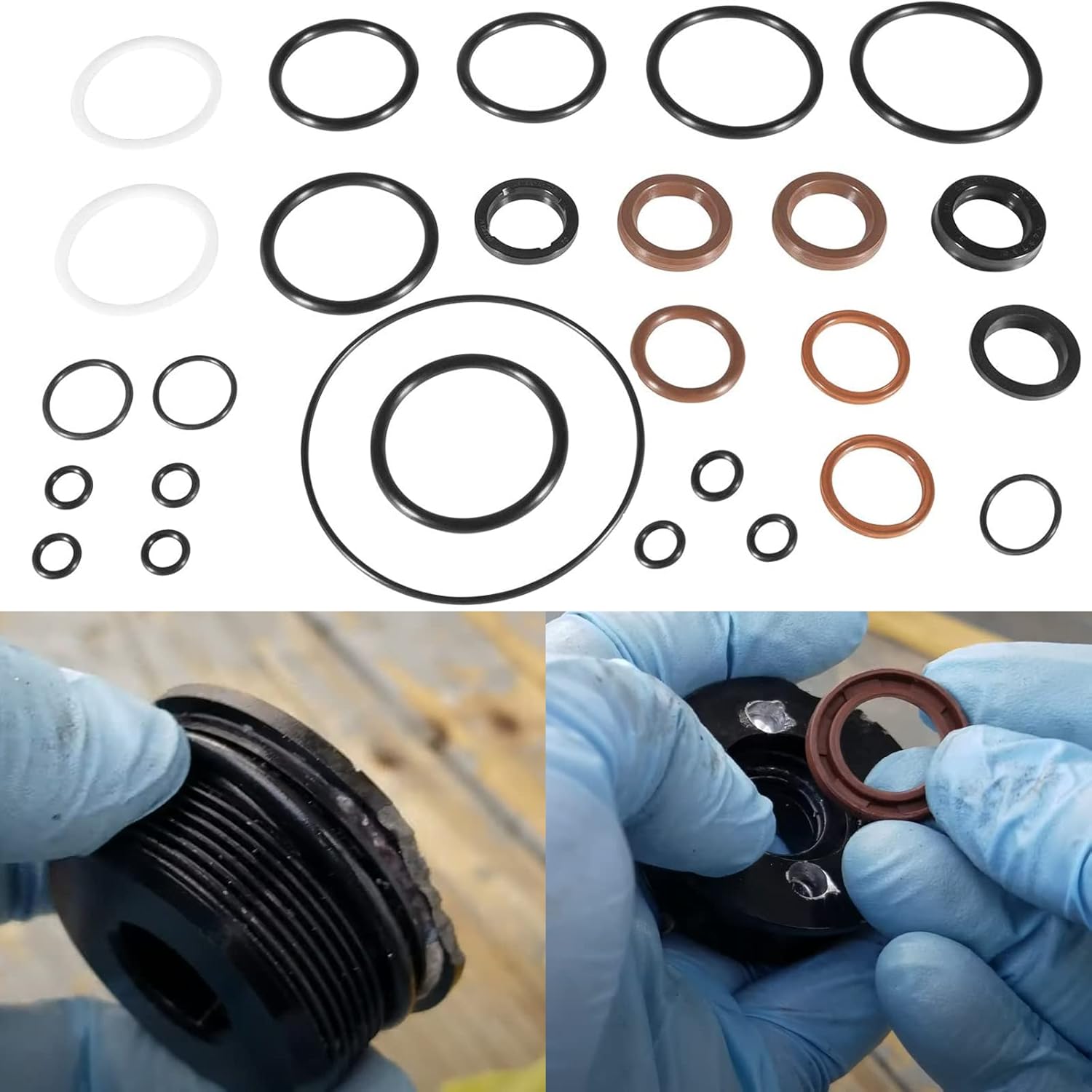 Trim & Tilt O-Ring & Seal Rebuild Kit 434519 for Johnson Evinrude OMC Tilt and Trim Units 1991-2006 Replacement for 0434519 FSM011