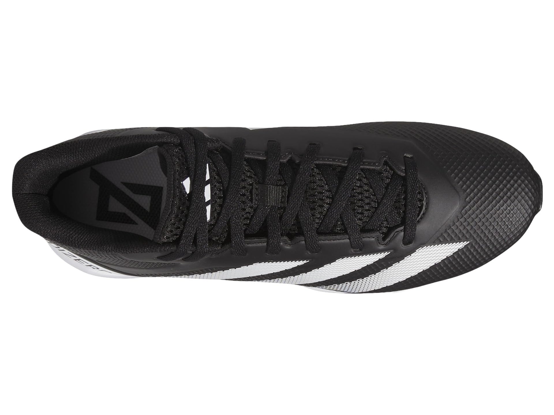 adidas Men's Adizero Impact.2 Spark Molded Football Sneaker, Black/White/Black, 14