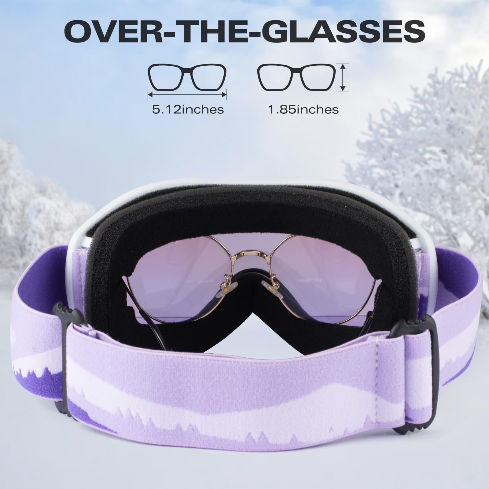 Supertrip Ski Goggles for Men Womens Anti-fog skiing goggles UV Protection Snow Snowboarding Goggles for Adult Youth - Image 4