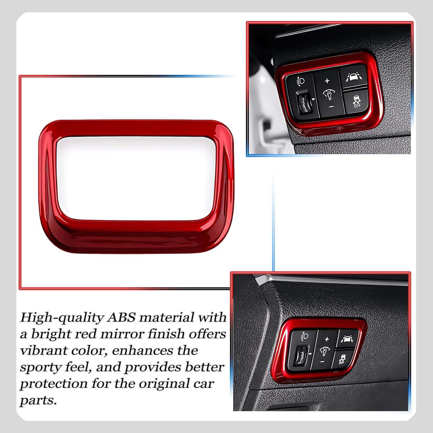 Front Lamp Adjustment Cover, for Kia K5 2021 2022 2023 2024 2025, Stylish Automobile Front Lamp Adjusting Trim Accessories -Wine Red