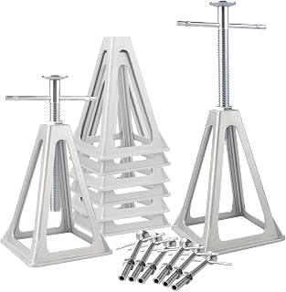 RVGUARD RV Stack Jacks 8 Pack, Aluminum Stabilizer Jacks for RV Trailer Camper, Single Support Up to 6000 Lbs, Adjustable from 11" to 17"