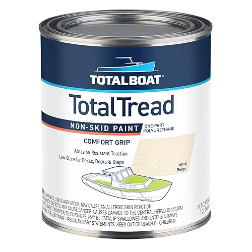 TotalBoat TotalTread Non-Skid Deck Paint, Marine-Grade Anti-Slip Traction Coating for