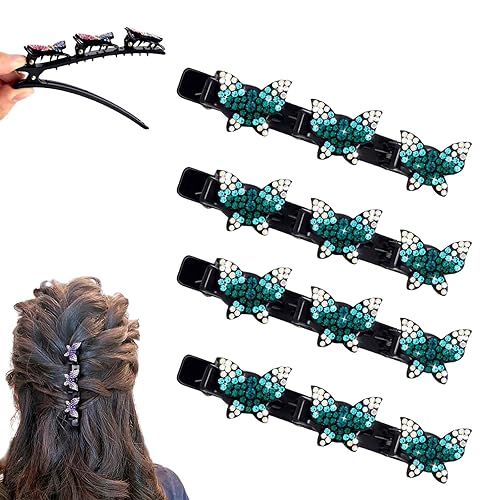 Miniatura 14 de Pinzas de pelo trenzadas con piedras de cristal brillante para mujeres y niñas, 2025 nuevas pinzas de pelo con strass, bandas de pelo fácilmente Con