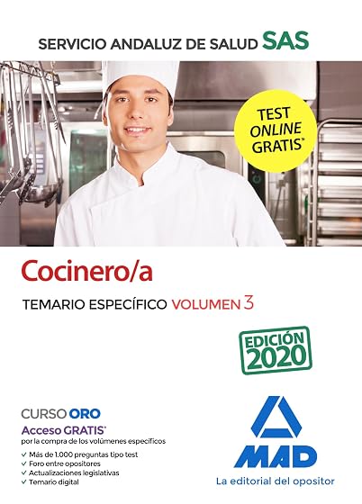 Cocinero-a del servicio andaluz de salud. Temario específico volumen 3