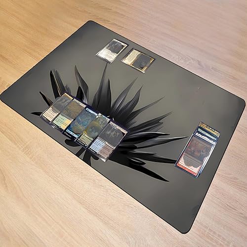 Miniatura 6 de Fantasy Black Lotus TCG - Tapete de juego de 24 x 14 pulgadas, tapete de juego para MTG DTCG CCG RPG Trading Card Game Mats superficie lisa juego de