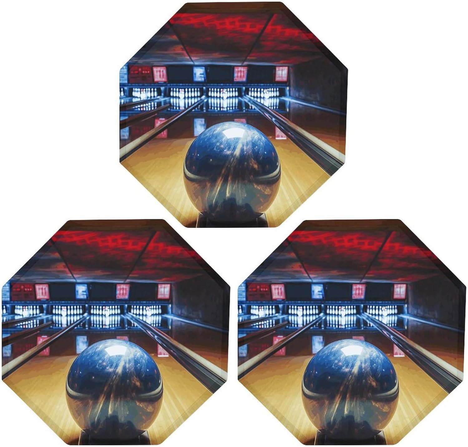 Ctagon Metal Sign for Home, Modern Display Plate for Kitchen, Bowling Plates Accent Hanging Wall Decorations 3PCS for Living Room, Bedroom, Hallway, Hotel