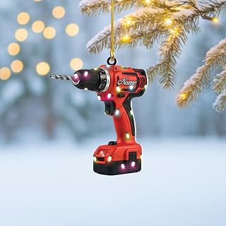 Personalized Power Drill Christmas Ornament, Electric Drill Ornament, Power Tool Hanging Ornament, Repair Mechanic Gift, Cordless Drill Thdso-1450