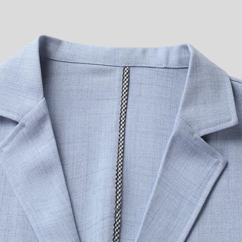 Blazer ajusté en lin de qualité supérieure à revers cranté - 4
