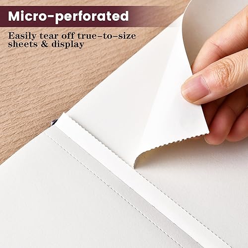 Miniatura 5 de Libro de bocetos de tapa dura de 9 x 12 pulgadas, cuaderno de bocetos, papel de dibujo suave y grueso de 5.64 ozm, 46 hojas92 páginas, páginas