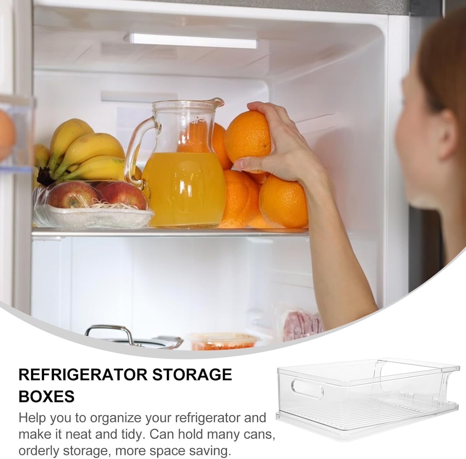 2pcs Refrigerator Beverage Can Holders Plastic Storage Boxes Soda Can Organizers for Home Fridge Pantry Organization
