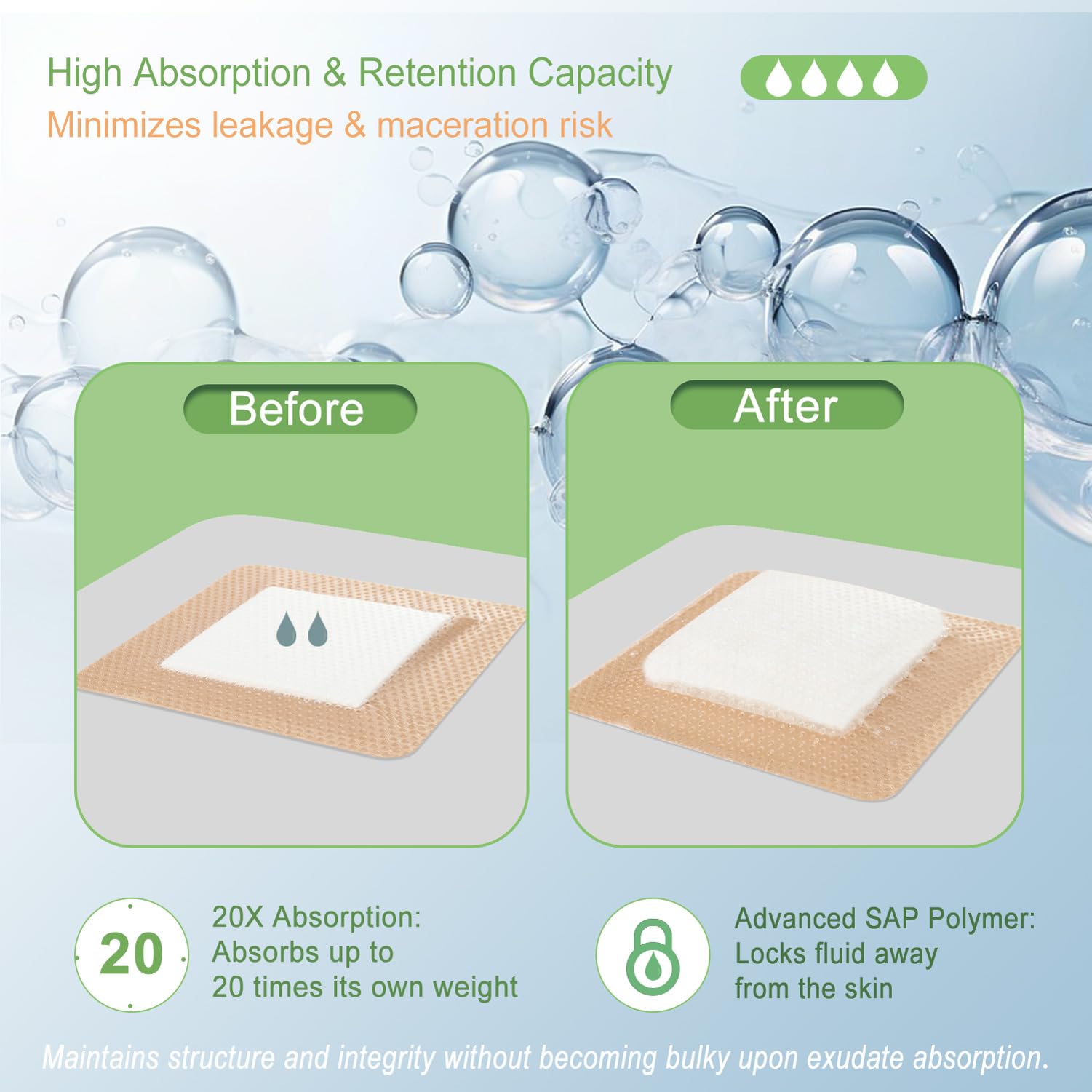 NeuHeils Silicone Wound Dressing 4x8 Inch 10 Pack, 2x6 Inch Pad for Bedsore — Amazon image 7