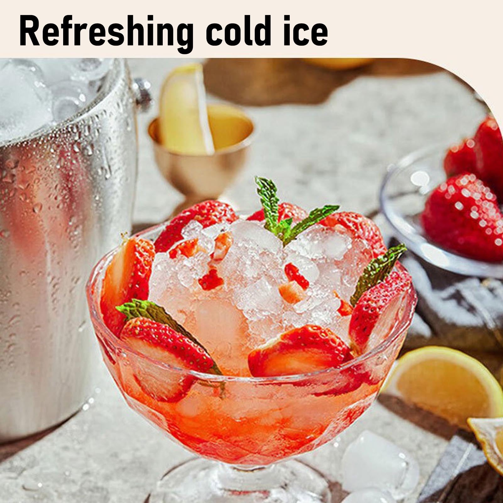 Sanpyl Automatic Countertop Ice Maker Portable, One Key Operating Silent for Home Kitchen Camping RV Stainless Steel Silver (US Plug 110V) on Fridge.com