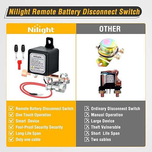 Miniatura 57 de Nilight 50044R - Juego de 5 cables de cobre estañado impermeables de 40/30 amperios, resistentes de 12 AWG, 5 pines, SPDT, estilo Bosch de 12 V