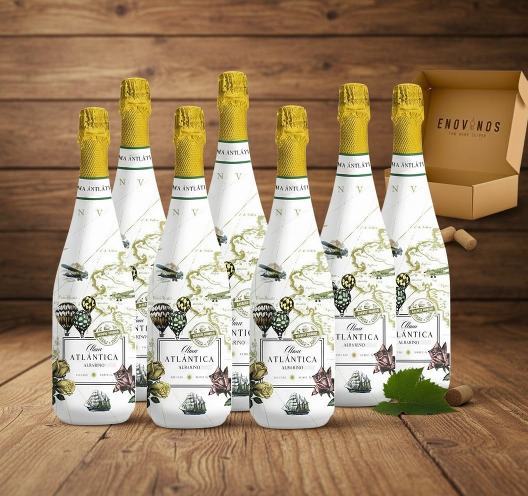 Alma Atlantica Vino Blanco Albariño y Godello Espumoso Rias Baixas Martin Codax - Envio 24 h - Caja Regalo vino 6 botellas - Mejor Seleccion ENOVINOS THE WINE BRAND
