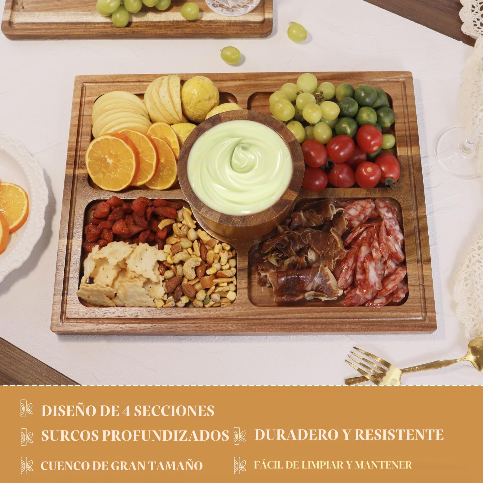 Soporte para tartas de madera de acacia con tapa, bandeja multifuncional para tartas con pie, tabla de servir y pantalla de postre, cubierta de cúpula de acrílico irrompible, placa de carcutería para