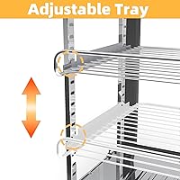 Vista 6 de Calentador de alimentos comercial, calentadores de pizza de 3 niveles para encimera, con calefacción 3D con iluminación LED para bufé, restaurante