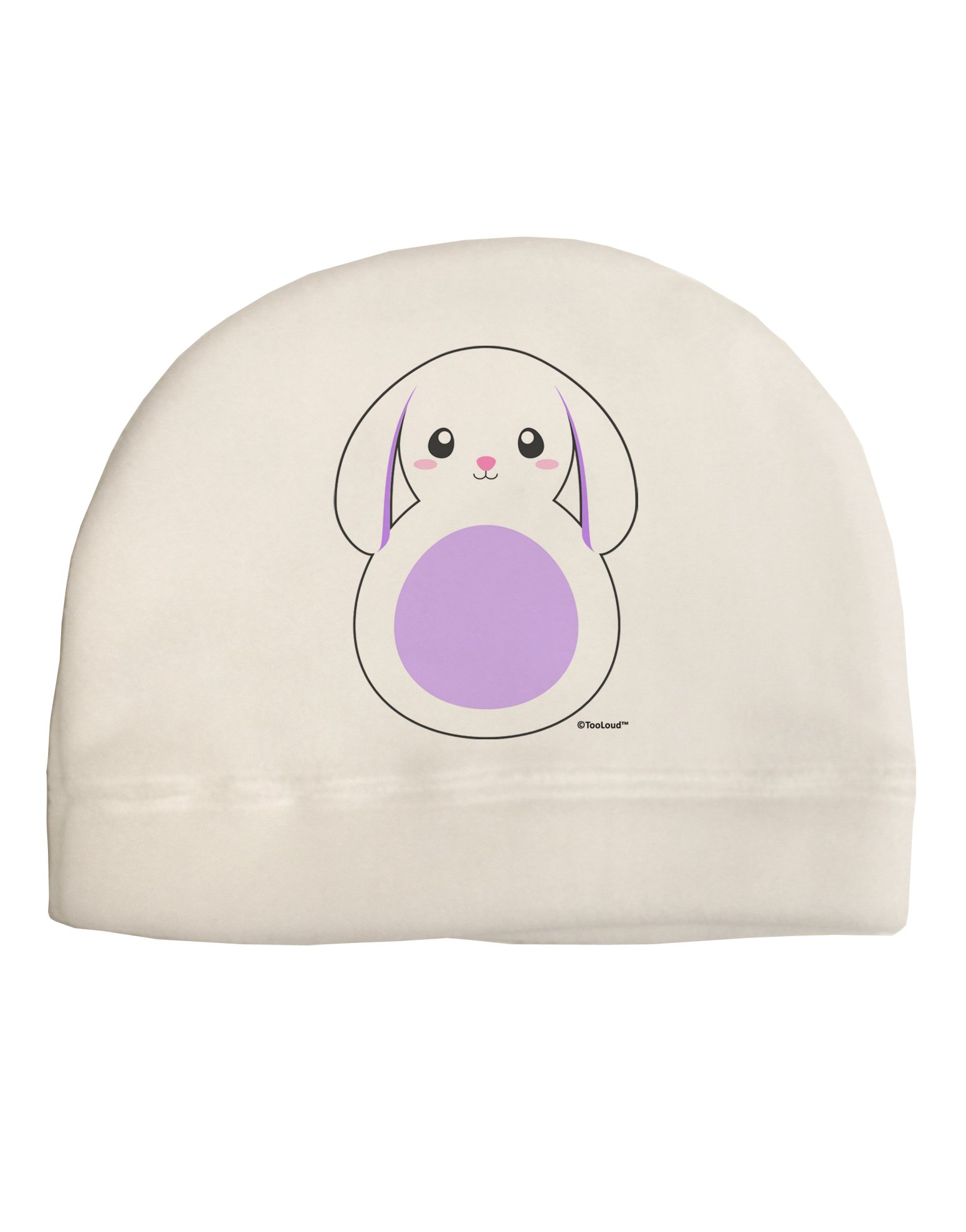 TOOLOUD Cute Bunny with Floppy Ears - Purple Child Fleece Beanie Cap Hat