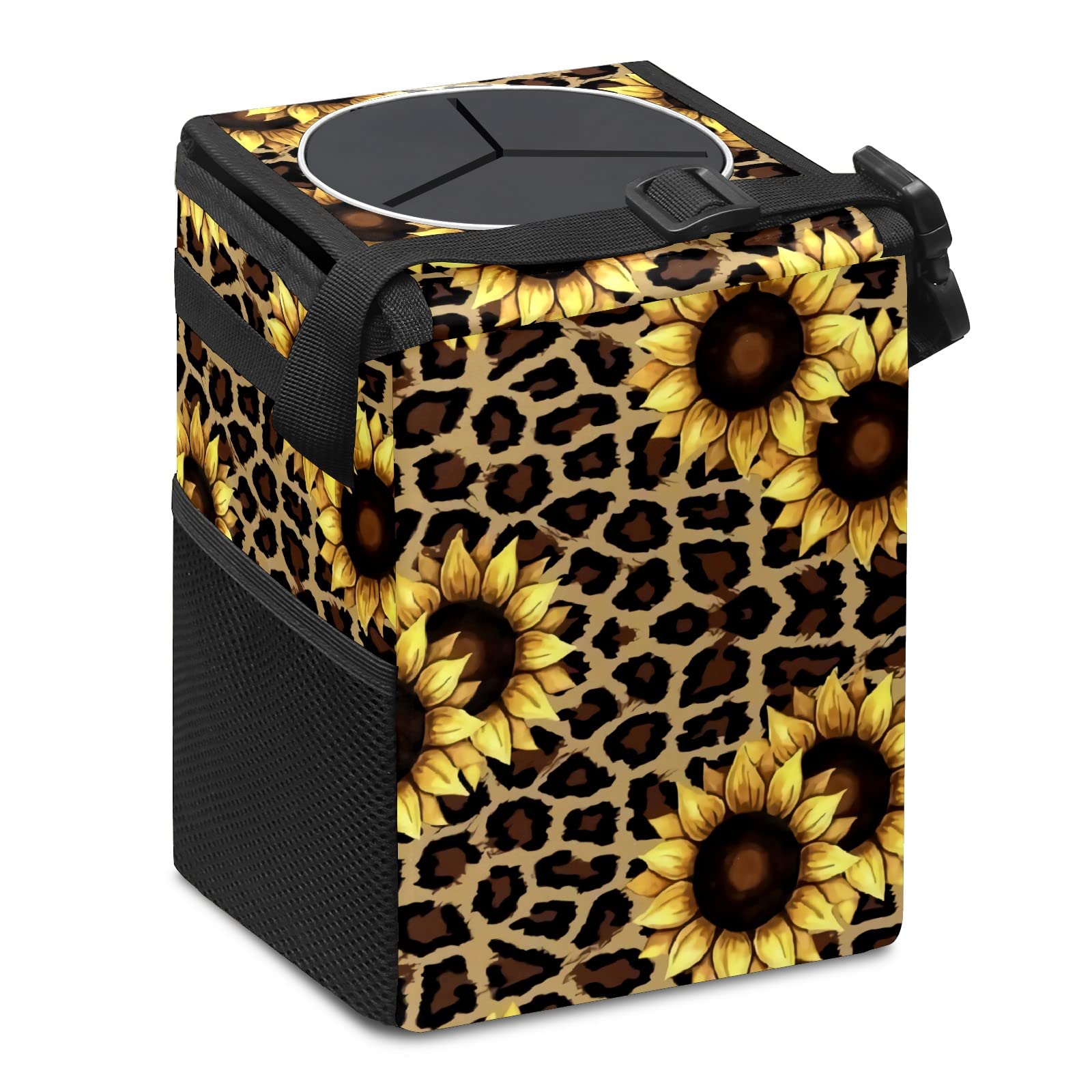 Poubelle De Voiture – Poubelle Pliable En Silicone Avec Couvercle, Poubelle étanche De Grande Capacité | Boîte De Rangement Créative, Poubelle De