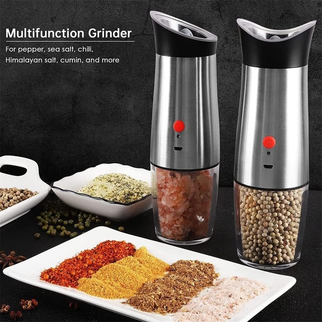 Electric Spice Mill Grinder Automatic Salt Pepper Grinder USB Charging Seasoning Tool Adjustable Coarseness Kitchen Tools