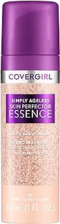 Covergirl Simply Ageless - Base de maquillaje en esencia perfeccionada para la piel, 10 Fair, Maquillaje híbrido para el cuidado de la piel con tinte, Tinte ligero, Acabado radiante, Acabado brillante