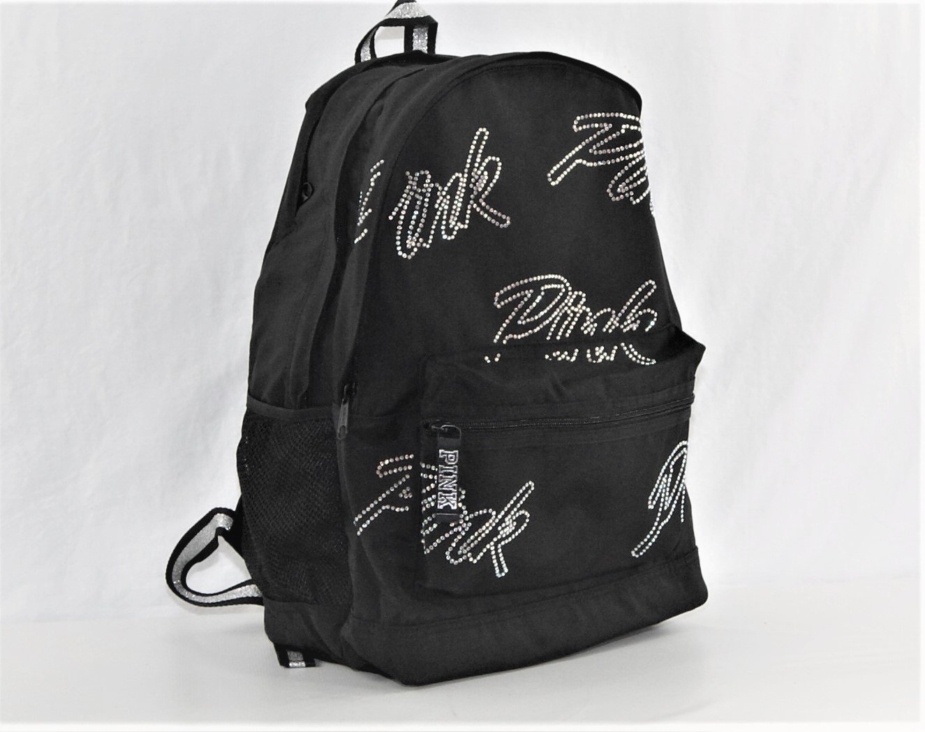 VS Campus Backpack Pure Black Rhinestone Victorias Secret Pink New Campus Backpack Pure Black  main image 2