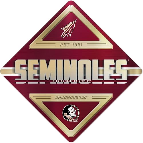 Miniatura 83 de Rico Industries NCAA - Letrero de metal estándar de 16.5 x 16.5 pulgadas, decoración del hogar, dormitorio, oficina, cueva de hombre