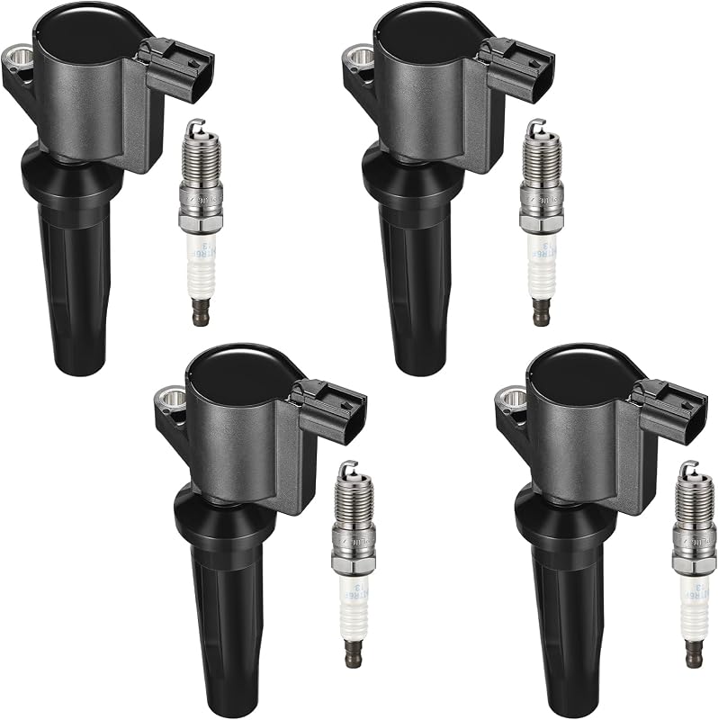 Kit de Bobinas de Ignição DG504 e Velas AP104 BDFHYK para Ford Focus, Escape, Mazda 3, Tribute e Mercury Mariner – 4 unidades