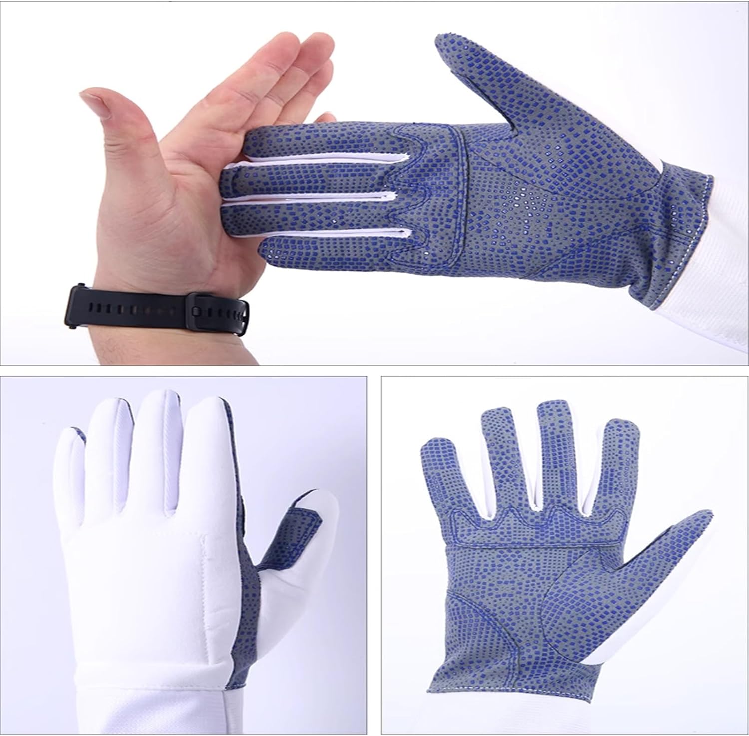 Breathable Fencing Gloves, Protective Gear Fencing Glove, Anti-Slip Point Plastic Fencing Training Gloves for Epee and Foil- Right Hand(7)