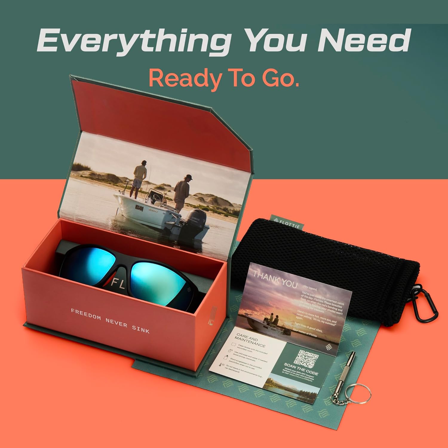 STONE Floating Polarized Fishing Sunglasses for Men and Women Lightweight UV400 sport for Driving Cycling Running