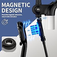 Vista 2 de SINGSUO Filtered Rain Shower Head with Handheld Spray Combo, High Pressure Dual Shower Head with Filter for Hard Water, Modern Magnetix Double