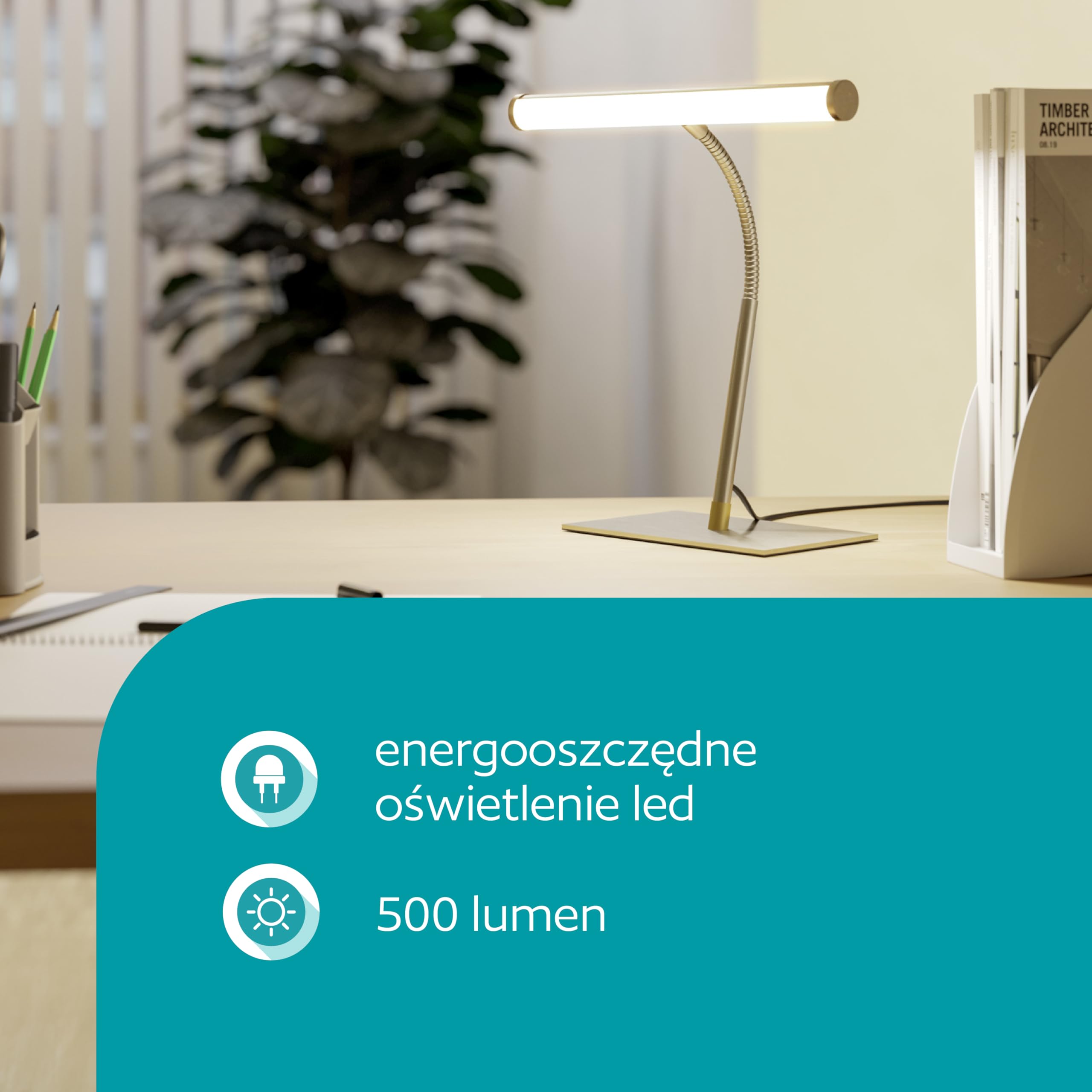 EGLO lampa stołowa LED Riccione | światło biurkowa z elastycznym ramieniem lampka dotykowa ściemniana nocna metalu w kolorze srebrnym ciepła biel-zimna