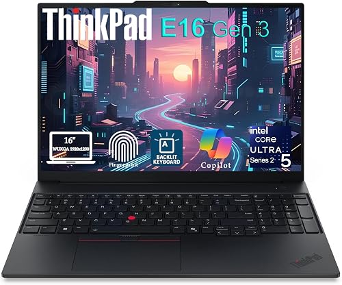 Lenovo ThinkPad E16 Gen 3 Laptop, Intel Ultra 5 225H, 24GB DDR5 1TB SSD