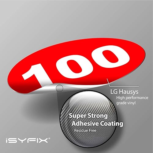 Miniatura 44 de iSYFIX Calcomanías amarillas de números consecutivos – 1 a 100, 2 pulgadas, 1 juego – Vinilo autoadhesivo de alta calidad, ideal para inventario