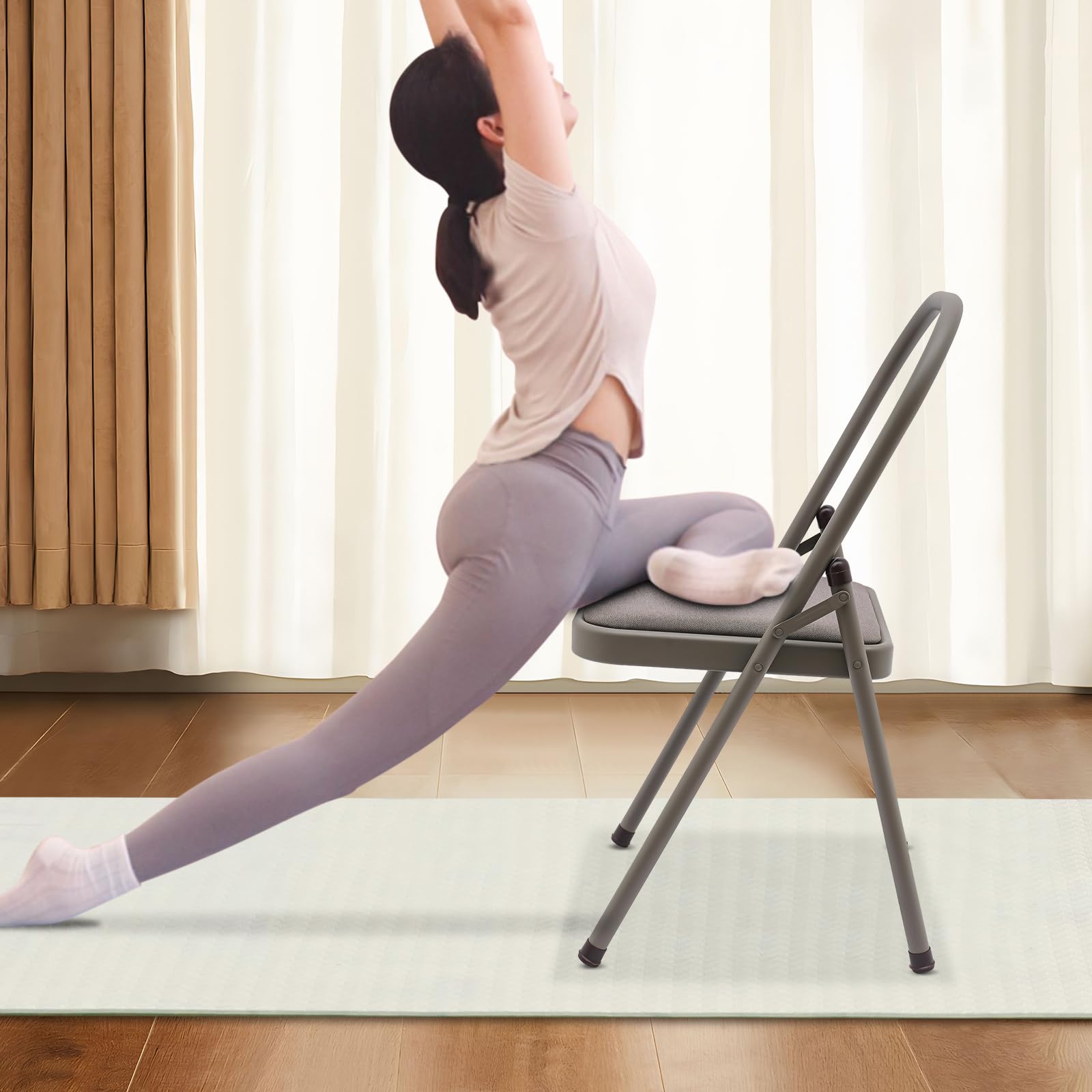 Chair Yoga For Weight Loss Sjcdicnj Yoga Auxiliary Chair With Lumbar