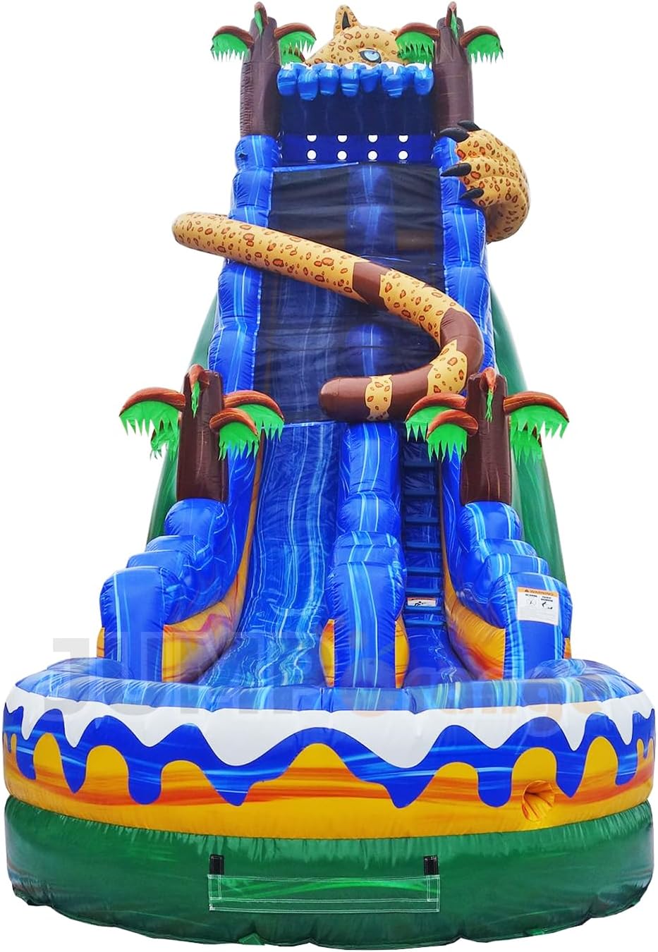 JumpOrange 25’ Jaguar Commercial Grade Water Slide with Splash Pool for Kids and Adults (with Blower), Outdoor Indoor, Wet Dry Use, Tall Inflatable