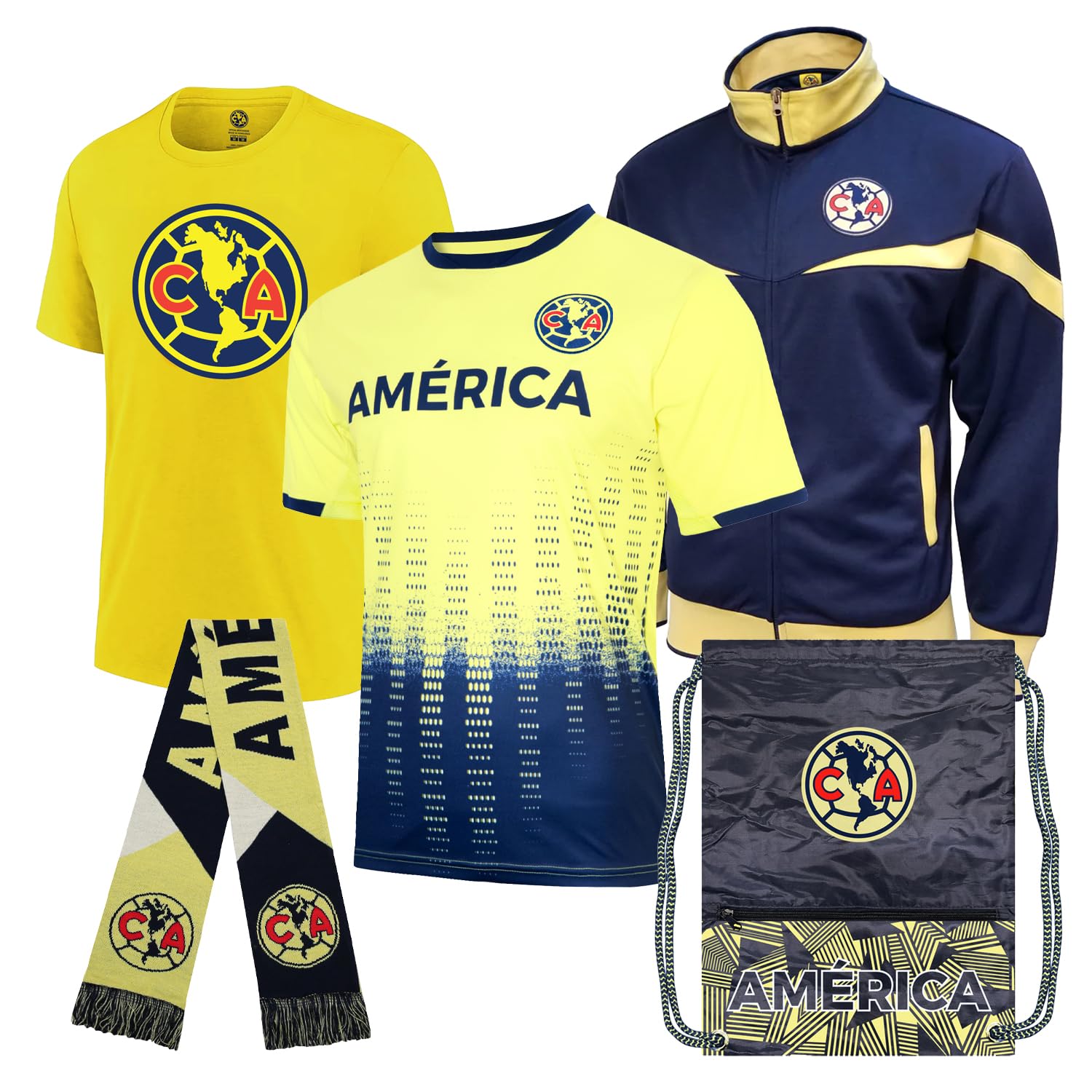 Icon Sports Pro League Ultimate Fan Pack – Officially Licensed 5-Piece Soccer Merch - Shirt, Jersey, Jacket, Scarf, Bag