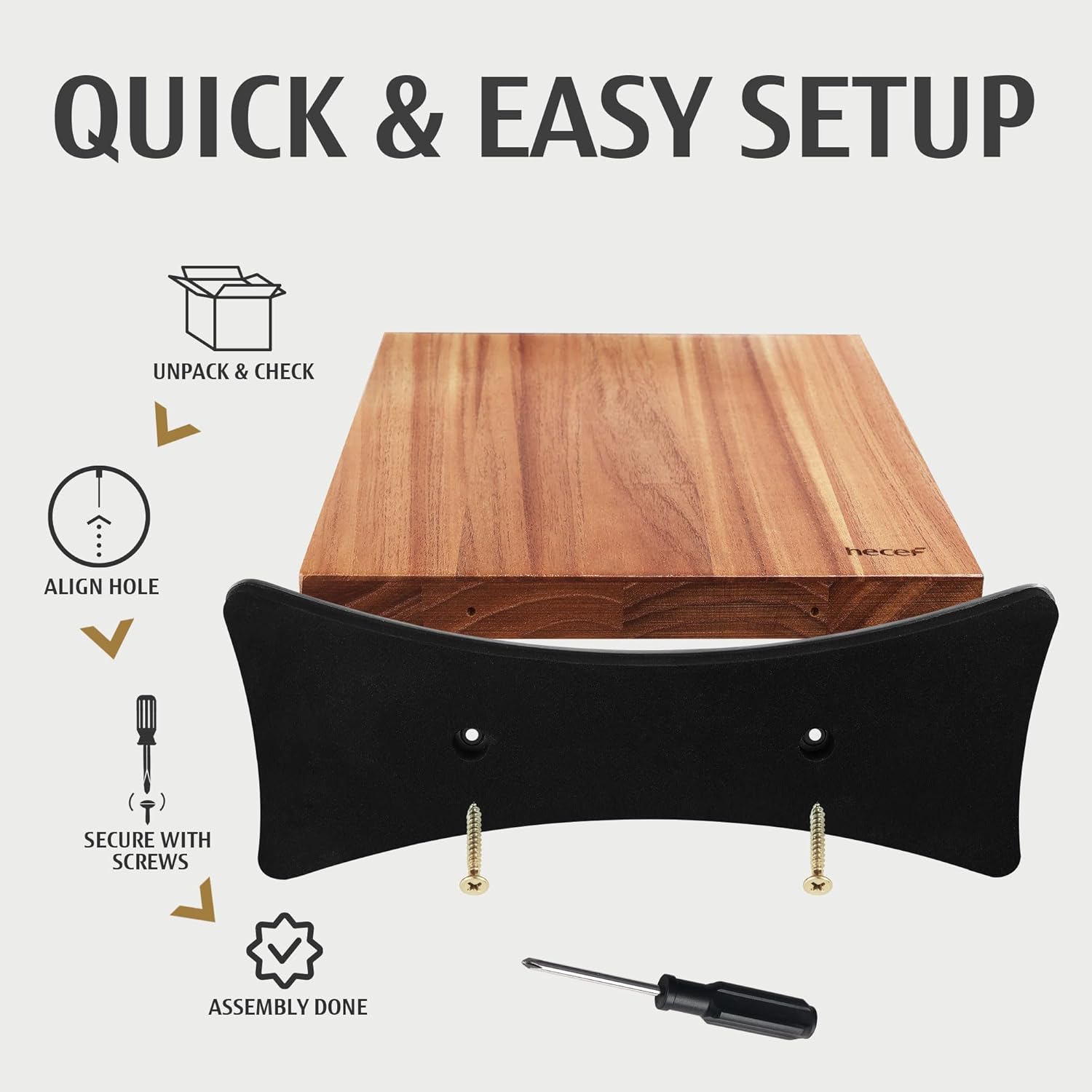 hecef Magnetic Knife Block Holder Rack Magnetic Stands with Strong Enhanced Magnets Multifunctional Storage Knife Holder