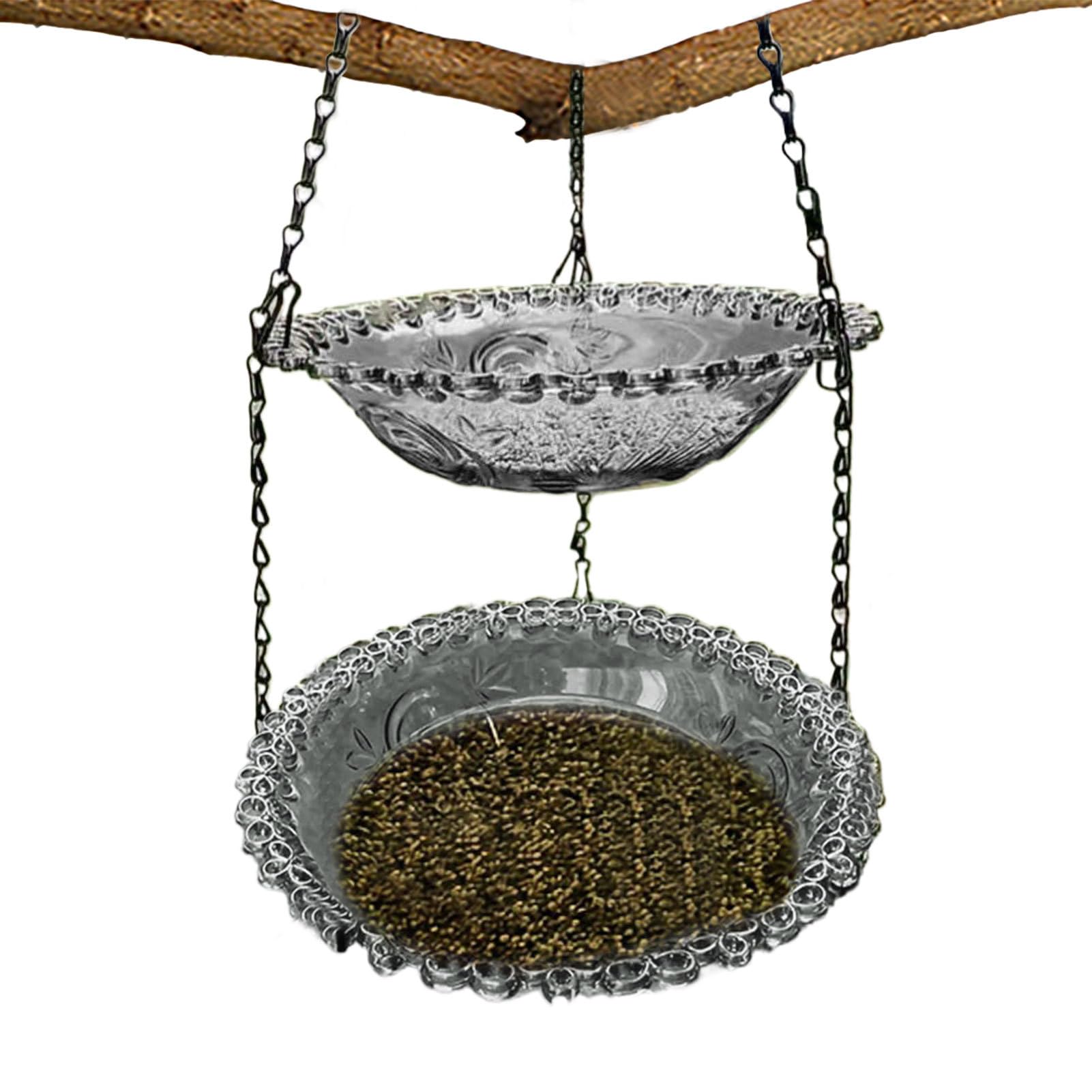 Mangeoire et bassin pour oiseaux avec support pour cage et pergola