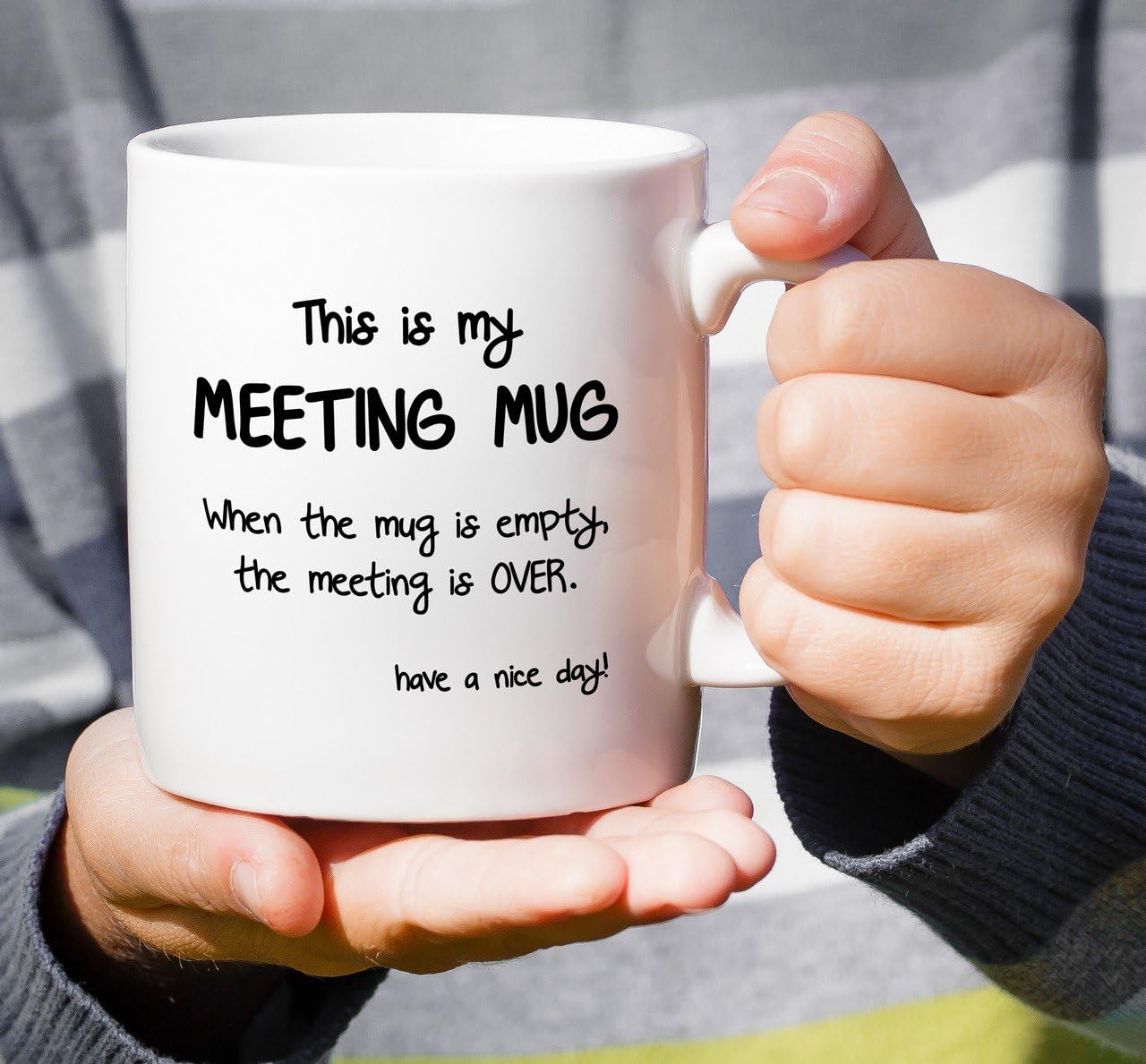 Retreez Funny Meeting Mug - 11oz Ceramic Coffee Mug - Funny, Sarcastic Gift for Coworkers, Siblings, Dad or Mom - Image 5