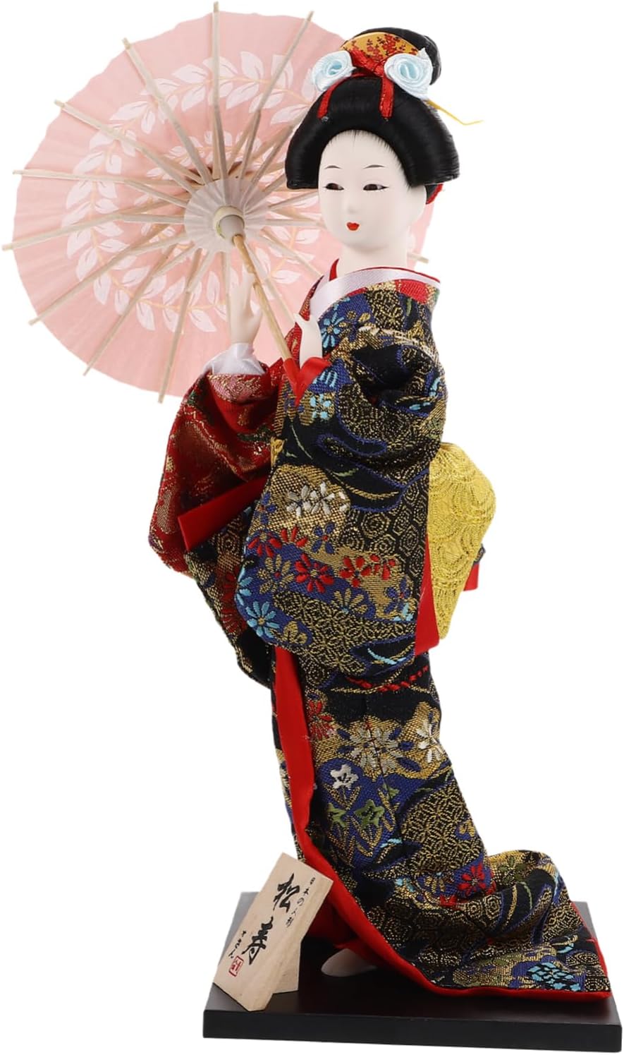 Ciieeo Japanese Geisha Doll Ornament Figurine for Desktop Decor Office Decoration Present for Friends and Culture Enthusiasts