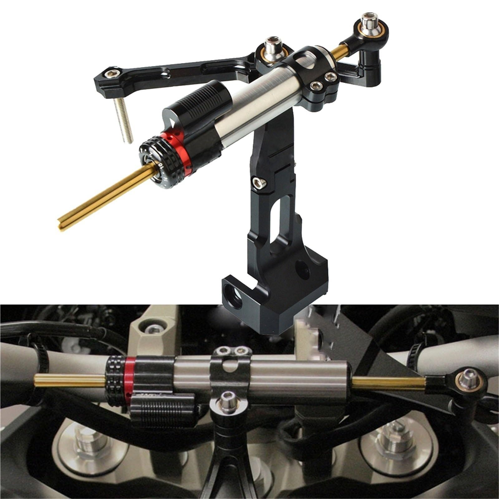Amortisseur de direction moto hydraulique en aluminium MT-09