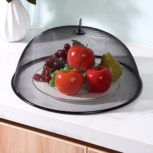 Miniatura 4 de HEMOTON Cubierta de malla para alimentos, de acero inoxidable, cúpula de malla, cubierta de alimentos, tienda de campaña de malla redonda para