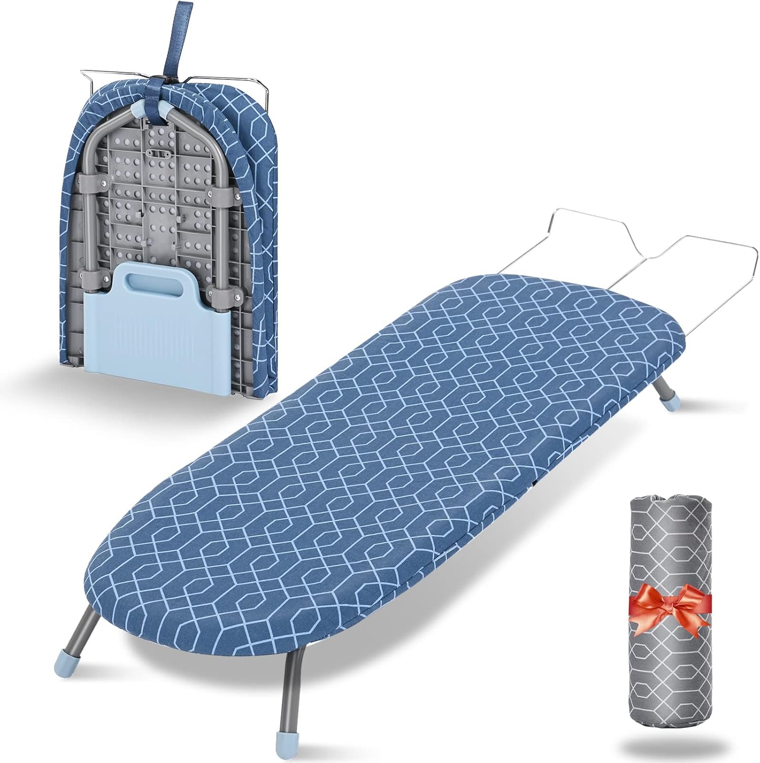 APEXCHASER Foldable Ironing Board with Iron Rest , Tabletop