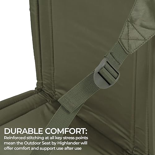 Miniatura 6 de HiGHLANDER Silla plegable de campamento de jardín, ligera de 0.85 libras, soporta hasta 220 libras, x 256 veces es masa. Disfruta de unas cómodas