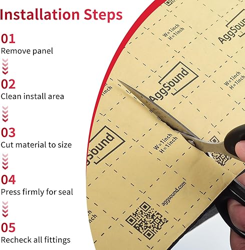 Miniatura 9 de Rollo de aislamiento de automóvil con acabado de papel de aluminio de 6.181 in (0.157 in) y 18 pies cuadrados - Amortiguador de sonido automotriz